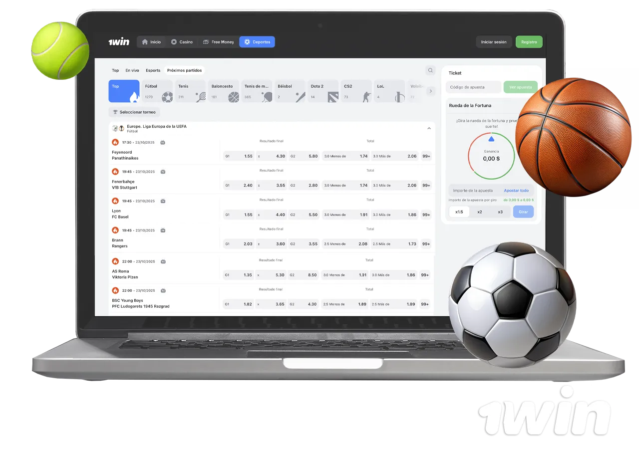 Mercados de apuestas en 1win